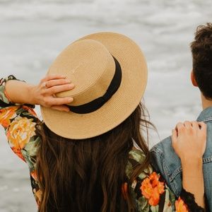 Women's Straw Boater Hat